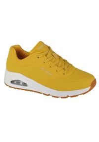 skechers - Buty do chodzenia damskie Skechers Unostand ON Air. Zapięcie: sznurówki. Kolor: żółty. Materiał: materiał, syntetyk, tkanina. Szerokość cholewki: normalna. Sport: turystyka piesza