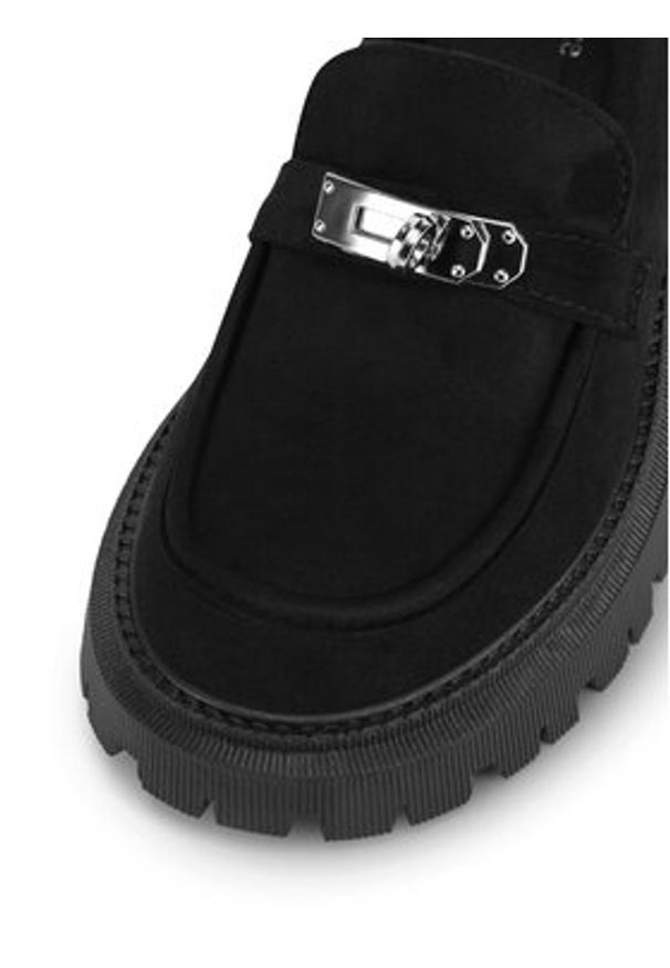 DeeZee Loafersy BBT-22663-1 Czarny. Kolor: czarny. Materiał: materiał