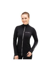 Bluza dresowa termoaktywna rozpinana damska Brubeck Athletic. Kolor: czarny. Materiał: poliamid, poliester, elastan. Sport: bieganie, kolarstwo