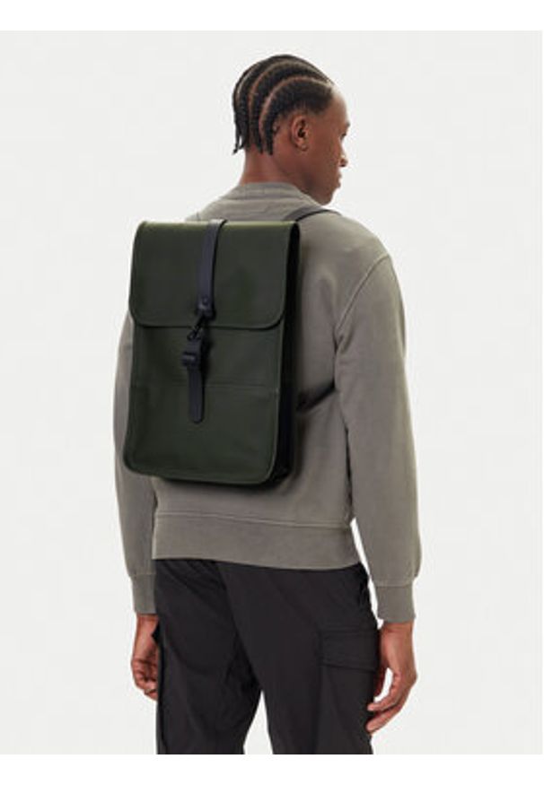 Rains Plecak Backpack Mini 13020 Zielony. Kolor: zielony. Materiał: materiał