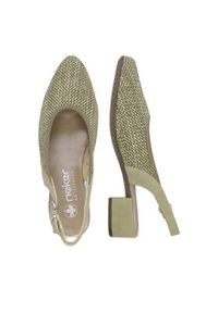 Rieker Czółenka CEO-47060-52 Zielony jasny. Kolor: zielony. Materiał: materiał #3
