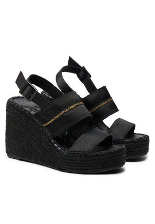 Replay - REPLAY Espadryle GWP4G.000.C0025T Czarny. Kolor: czarny. Materiał: materiał