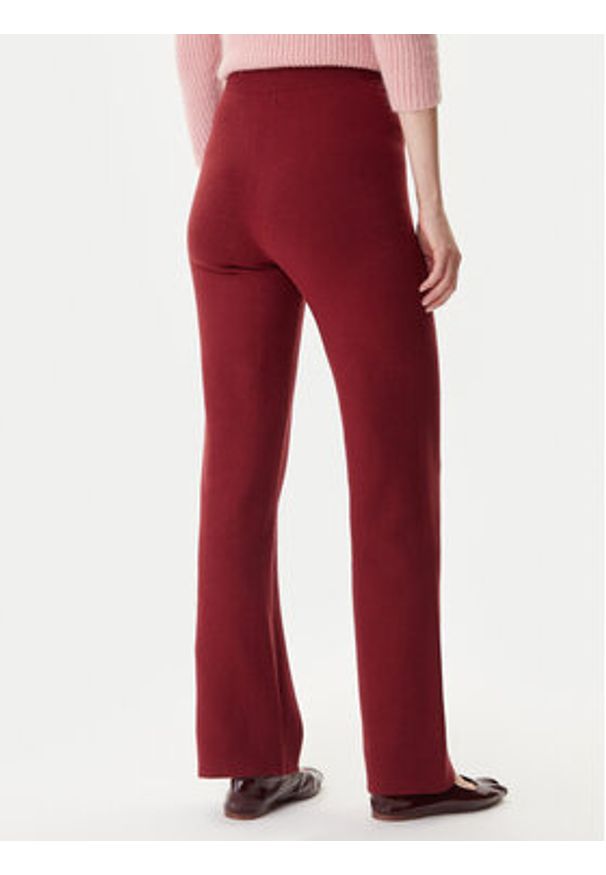 Vero Moda Spodnie dzianinowe Gold Art 10332174 Bordowy Loose Fit. Kolor: czerwony. Materiał: syntetyk