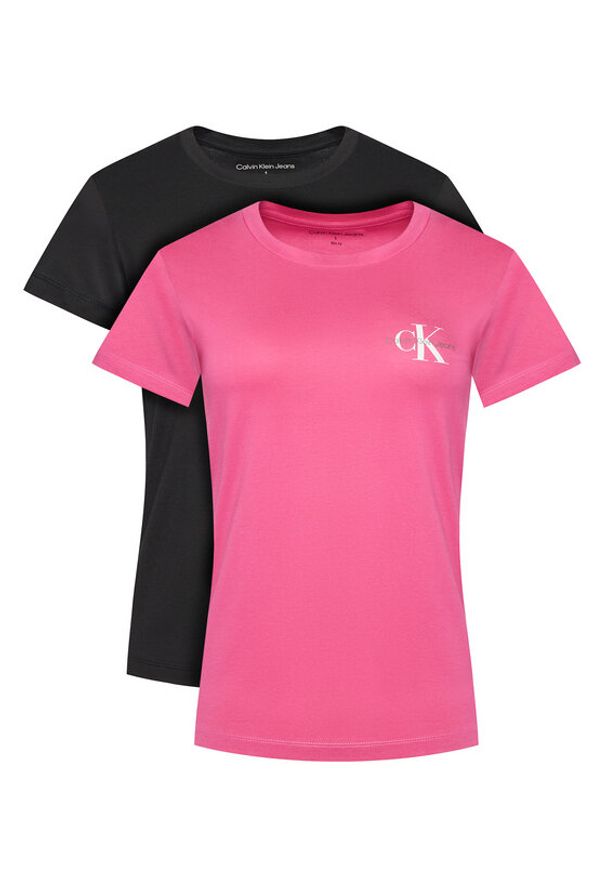 Calvin Klein Jeans Komplet 2 t-shirtów J20J219734 Kolorowy Slim Fit. Materiał: bawełna. Wzór: kolorowy