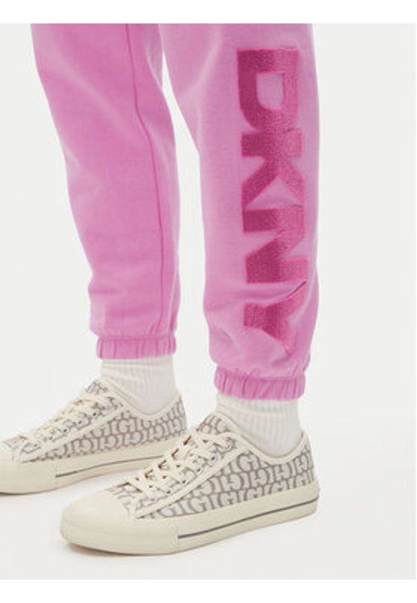 DKNY Sport Spodnie dresowe DP5P3585 Różowy Regular Fit. Kolor: różowy. Materiał: bawełna