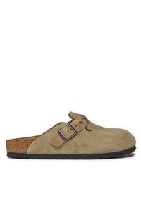 Birkenstock Klapki Boston 1026694 Brązowy. Kolor: brązowy. Materiał: skóra