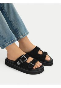 U.S. Polo Assn. Klapki EO-TANIA001W/6S1 Czarny. Kolor: czarny. Materiał: skóra, zamsz #1