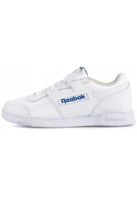 Reebok - Męskie buty sportowe sneakersy skórzane białe REEBOK WORKOUT PLUS. Kolor: biały. Materiał: skóra. Model: Reebok Workout