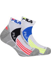 Fila 2-pack skarpet quarter do biegania biało-fluo 39–42. Kolor: czerwony, niebieski, żółty, wielokolorowy. Sport: bieganie