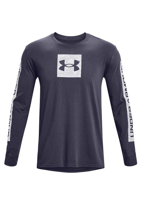 Bluza Under Armour Camo Boxed Sportstyle, Mężczyźni. Kolor: niebieski. Materiał: materiał, bawełna. Sport: fitness