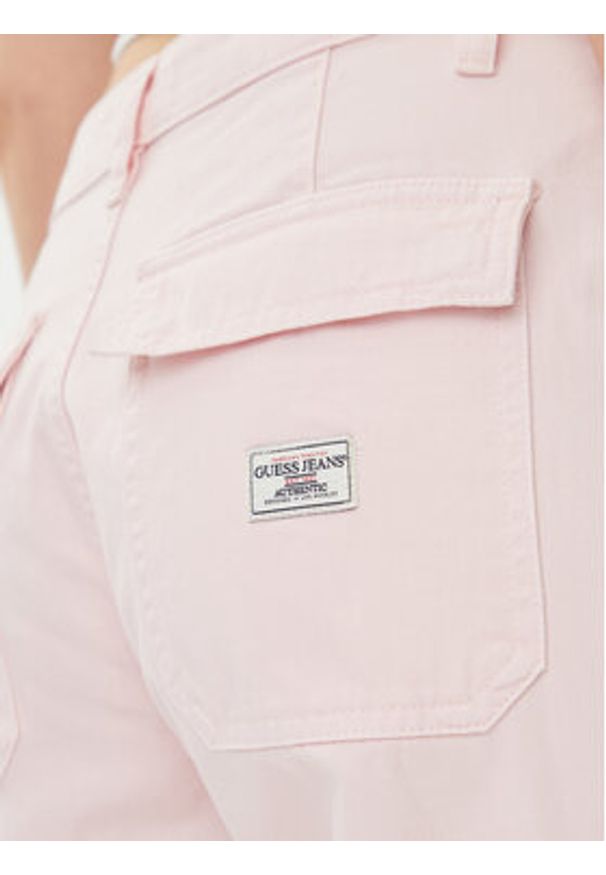 Guess Jeans Jeansy W4YB61 WGCV1 Różowy Straight Leg. Kolor: różowy