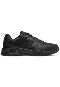 Buty męskie New Balance MX624AB5 - czarne. Okazja: na co dzień. Kolor: czarny. Materiał: skóra. Szerokość cholewki: normalna. Sport: fitness