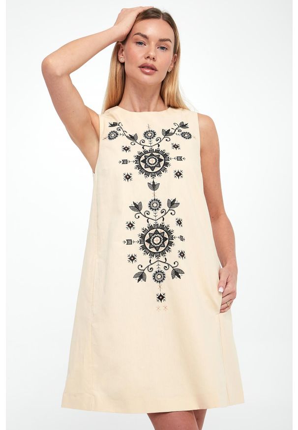 Weekend Max Mara - Sukienka z haftem Donald WEEKEND MAX MARA. Wzór: haft