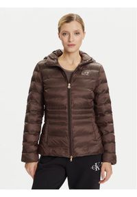 EA7 Emporio Armani Kurtka zimowa 7W000684 AF12475 U6063 Brązowy Slim Fit. Kolor: brązowy. Materiał: syntetyk. Sezon: zima