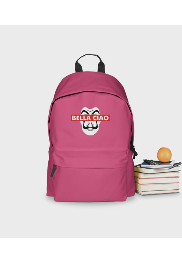 MegaKoszulki - Plecak szkolny Bella Ciao Dali - plecak różowy. Kolor: różowy