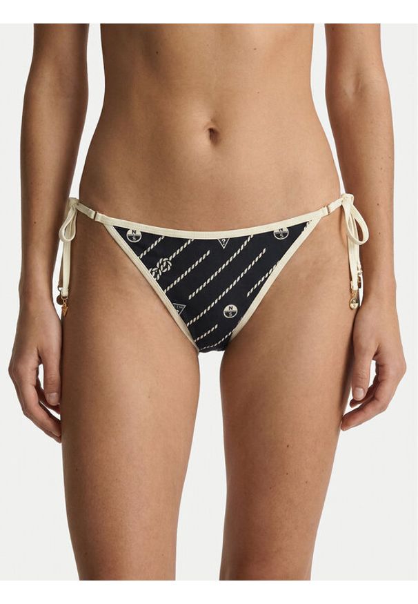 Guess Dół od bikini W6GZ06 K3279 Granatowy. Kolor: niebieski. Materiał: syntetyk