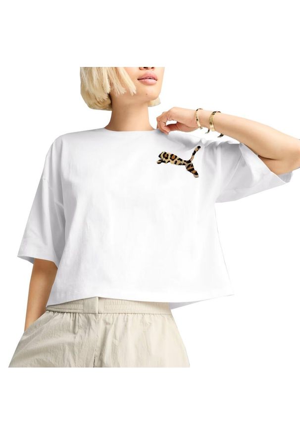 Koszulki Puma Model Leo Luxe Kolor Biały. Kolor: biały. Materiał: tkanina