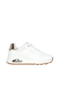 skechers - Buty Uno Gen1 - Shimmer Away Rozmiar 39.5 - 310545L-WHT Biały. Okazja: na co dzień. Zapięcie: sznurówki. Kolor: biały. Materiał: syntetyk, materiał. Szerokość cholewki: normalna. Sport: turystyka piesza