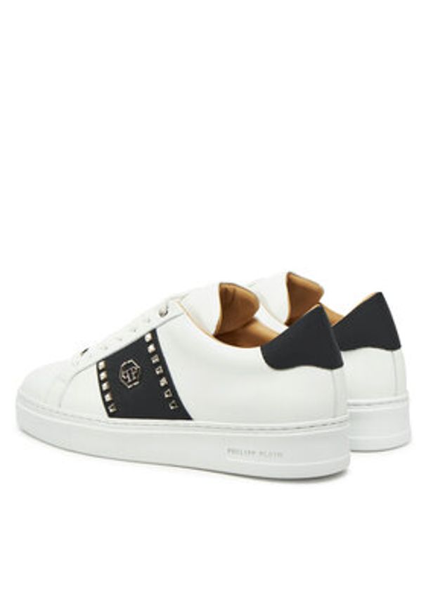 Philipp Plein - PHILIPP PLEIN Sneakersy SAES USC0732 PLE005 Biały. Kolor: biały. Materiał: skóra