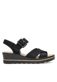 Rieker Sandały 67463-00 Czarny. Kolor: czarny. Materiał: syntetyk #1
