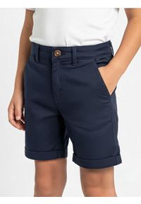 Sinsay - Szorty jeansowe z podwijanymi nogawkami - granatowy. Kolor: niebieski. Materiał: jeans #1