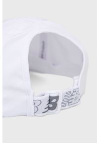 New Balance czapka z daszkiem LAH21103WT kolor biały z nadrukiem. Kolor: biały. Materiał: materiał. Wzór: nadruk #2