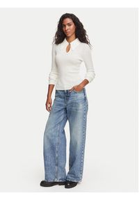 Hugo - HUGO Sweter Sdropa 50562687 Kremowy Slim Fit. Kolor: kremowy. Materiał: lyocell #5