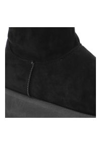 Big-Star - Czarne Kozaki Big Star Wysokie Obuwie Damskie. Okazja: na co dzień. Kolor: czarny. Materiał: welur, materiał. Szerokość cholewki: normalna. Sezon: zima, jesień. Styl: casual, elegancki #8