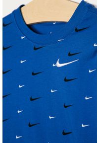 Nike Kids - T-shirt dziecięcy 128-170 cm. Okazja: na co dzień. Kolor: niebieski. Materiał: bawełna, dzianina. Styl: casual #2