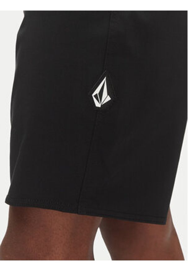 Volcom Szorty kąpielowe Lido Solid A0812416 Czarny Regular Fit. Kolor: czarny. Materiał: syntetyk