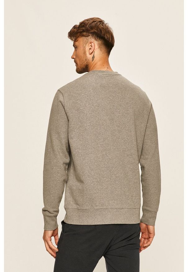 Levi's® - Levi's - Bluza. Okazja: na spotkanie biznesowe, na co dzień. Kolor: szary. Materiał: dzianina. Wzór: gładki, aplikacja. Styl: casual, biznesowy