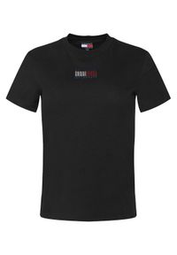 Tommy Jeans T-Shirt Party Flag DW0DW21965 Czarny Regular Fit. Kolor: czarny. Materiał: bawełna