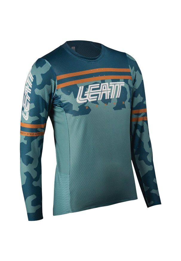 LEATT - Bluza rowerowa damska Leatt Jersey MTB Gravity 4.0. Kolor: niebieski. Materiał: jersey. Długość rękawa: długi rękaw. Sport: kolarstwo