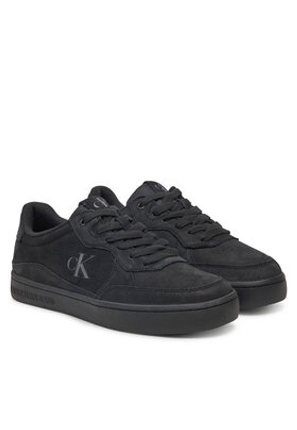Calvin Klein Jeans Sneakersy YM0YM01256 Czarny. Kolor: czarny. Materiał: skóra, nubuk