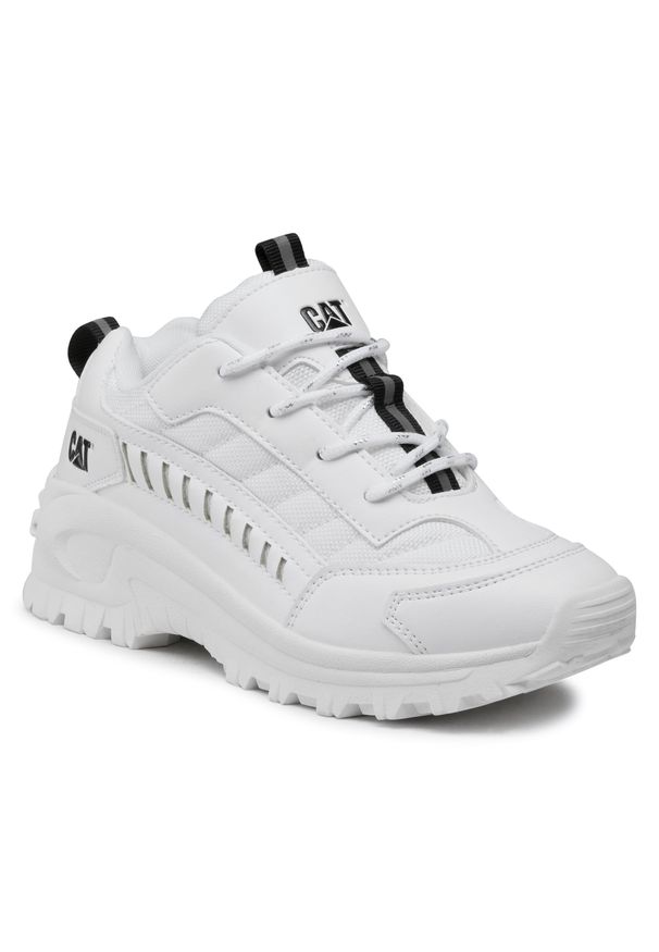 Sneakersy CATerpillar - Intruder CK264129 White. Okazja: na spacer. Kolor: biały. Materiał: materiał, skóra. Szerokość cholewki: normalna