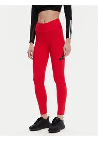 Adidas - adidas Legginsy Essentials Big Logo JH1187 Czerwony Slim Fit. Kolor: czerwony. Materiał: bawełna