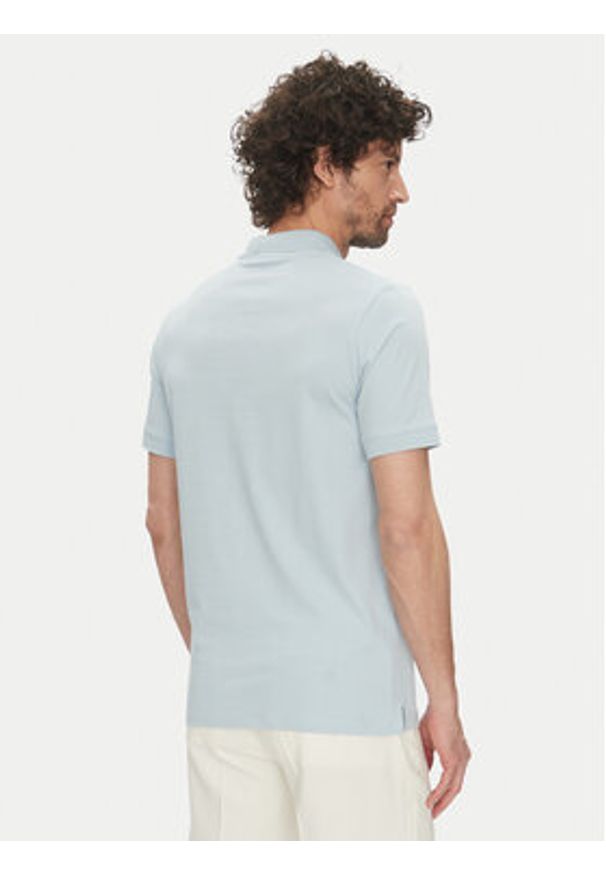 Karl Lagerfeld - KARL LAGERFELD Polo 745710 552224 Błękitny Regular Fit. Typ kołnierza: polo. Kolor: niebieski. Materiał: bawełna