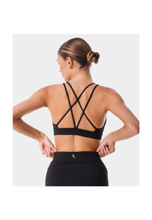 Stanik sportowy crossback dla kobiet Carpatree Balletcore. Kolor: czarny. Sport: fitness