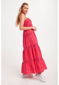 Twinset Milano - Sukienka TWINSET. Materiał: koronka. Długość rękawa: na ramiączkach. Wzór: koronka. Typ sukienki: proste. Długość: maxi #3