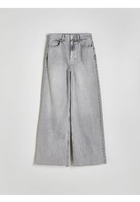 Reserved - Jeansy wide leg - szary. Kolor: szary #1