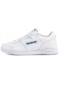 Reebok - Męskie buty sportowe sneakersy skórzane białe REEBOK WORKOUT PLUS. Kolor: biały. Materiał: skóra. Model: Reebok Workout