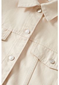 mango - Mango kurtka jeansowa Dafne damska kolor beżowy przejściowa oversize. Kolor: beżowy. Materiał: jeans #5