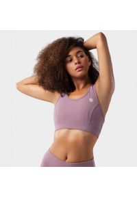 Kobieta Fitness Stanik sportowy Comfort Plus SIROKO Wrzosowy Fiolet. Kolor: fioletowy. Materiał: nylon. Sport: fitness #1