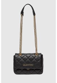 Valentino by Mario Valentino - VALENTINO Czarna torebka Ocarina. Kolor: czarny. Materiał: pikowane. Styl: elegancki. Rodzaj torebki: na ramię #3
