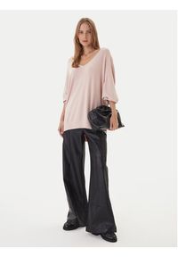 Kontatto Sweter 3M0815C Różowy Relaxed Fit. Kolor: różowy. Materiał: syntetyk #4