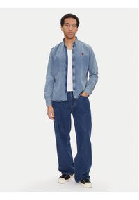 AMI PARIS Koszula jeansowa USH063.DE0056 Niebieski Regular Fit. Kolor: niebieski. Materiał: bawełna #5