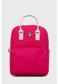 Fila plecak damski kolor różowy duży gładki. Kolor: różowy. Wzór: gładki