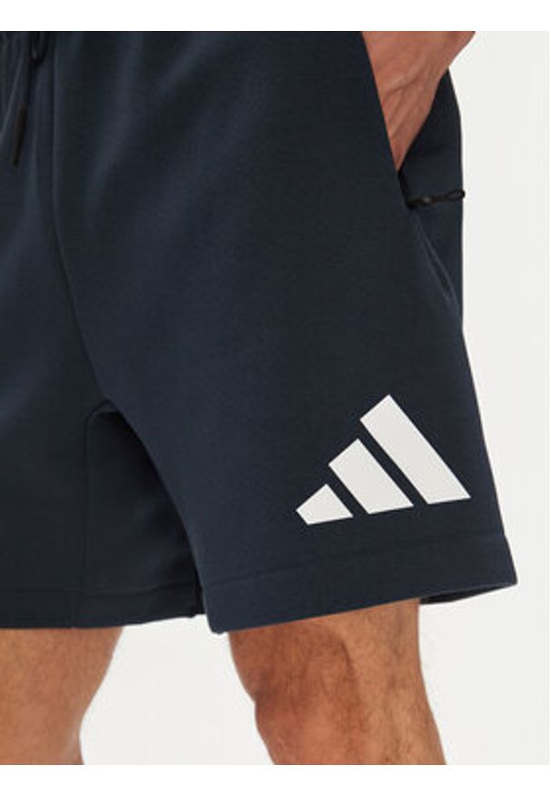 Adidas - adidas Szorty sportowe Z.N.E. JW4742 Granatowy Regular Fit. Kolor: niebieski. Materiał: bawełna. Styl: sportowy