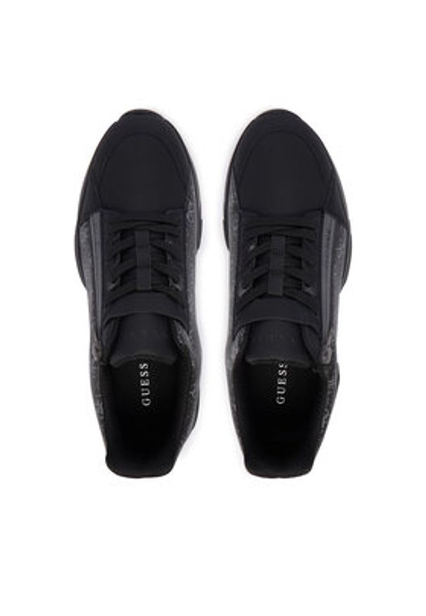 Guess Sneakersy FMFVAL ELE12 Czarny. Kolor: czarny. Materiał: skóra