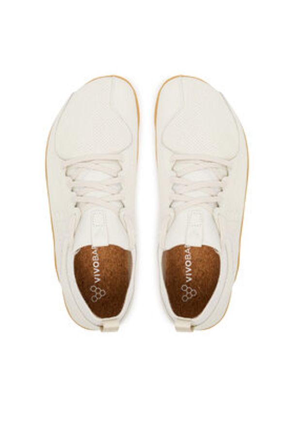 Vivo Barefoot Sneakersy 309456 Écru. Materiał: skóra